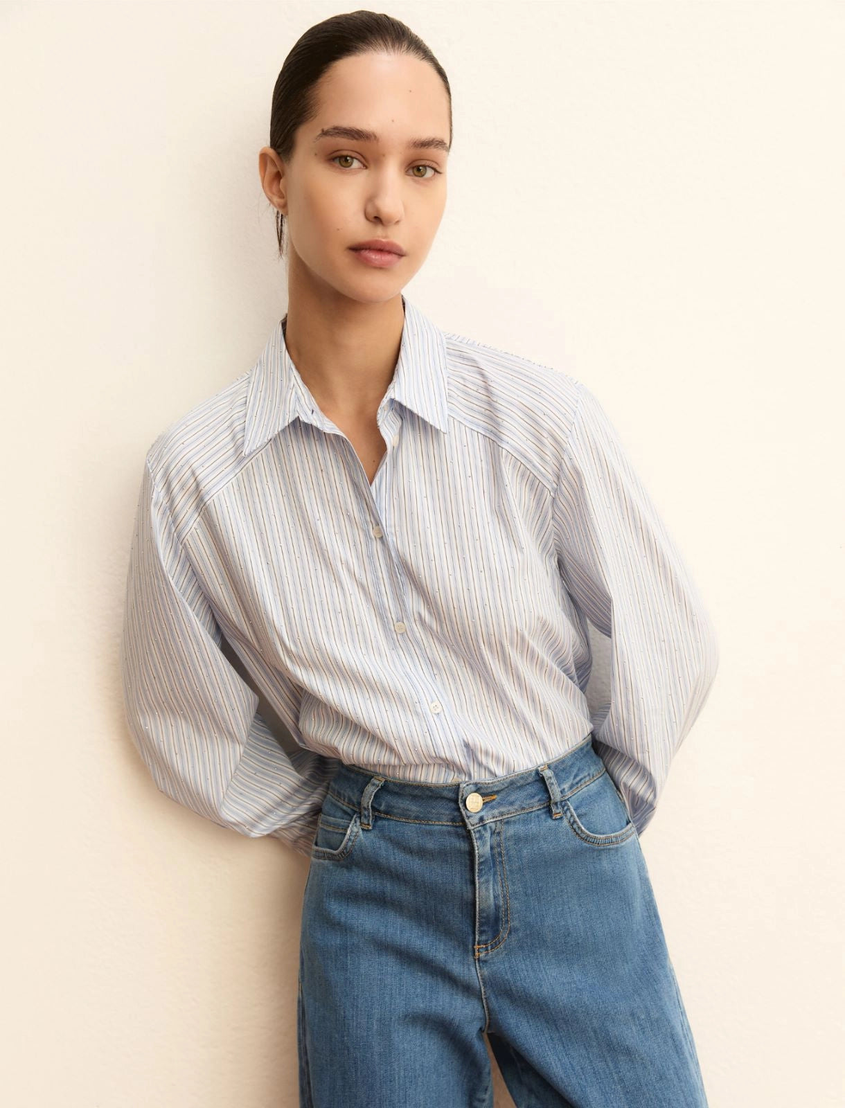 EBM-261511112 EMMLIUTI BLUE STRIPED SHIRT