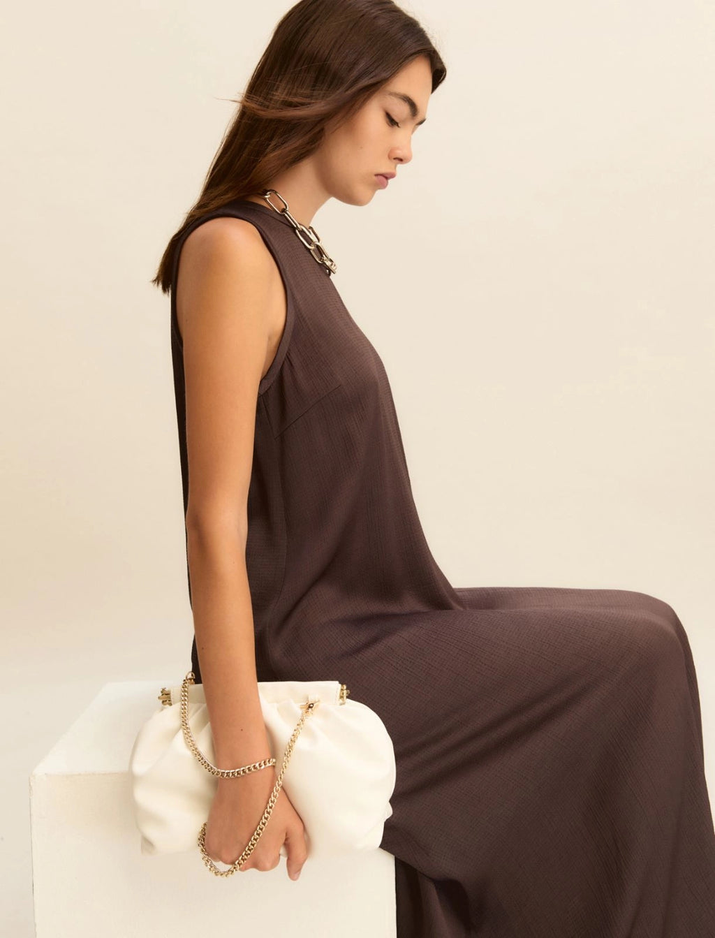 EBM-2615221 EMMUGUALE NAVY SLEEVELESS DRESS