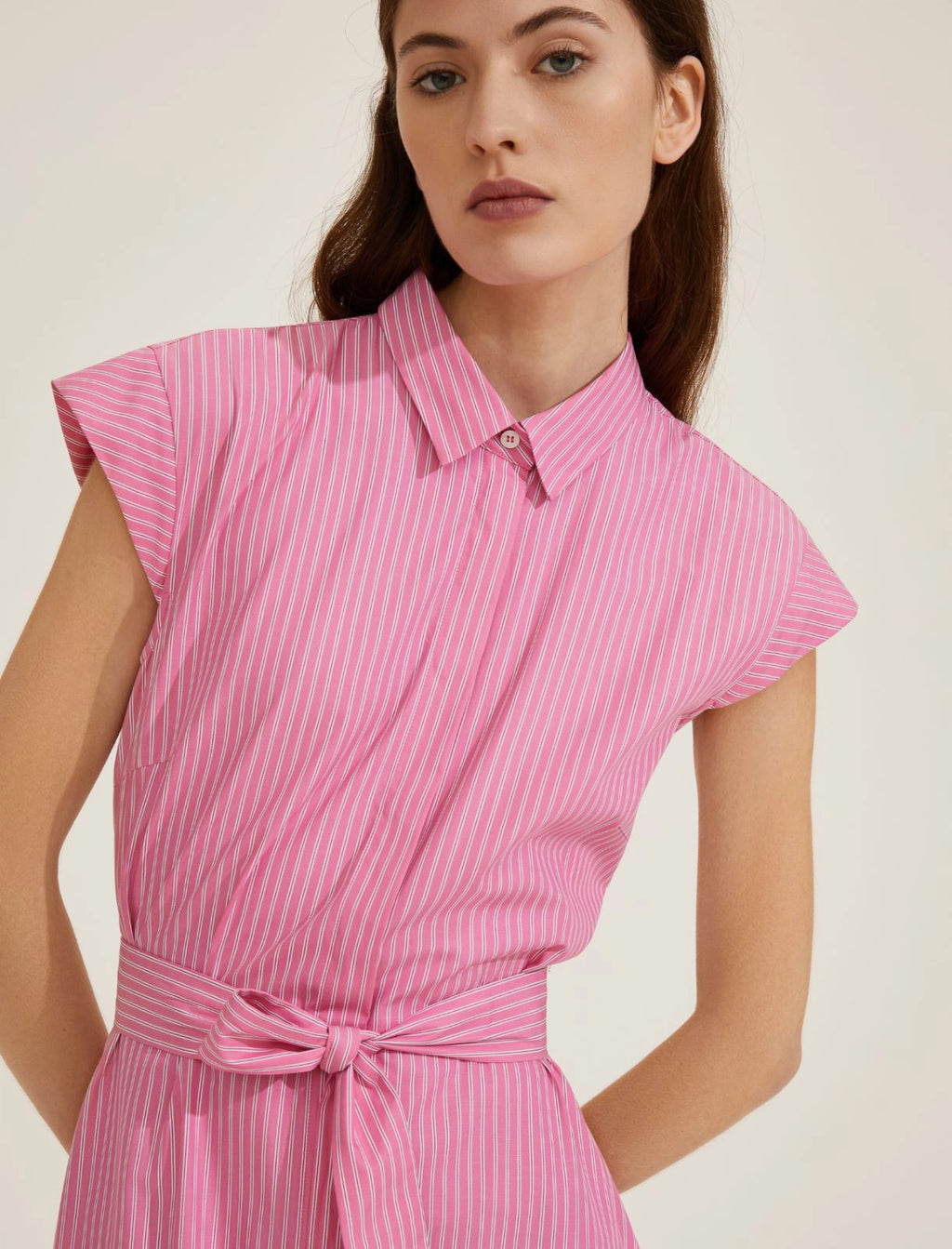 EBM-251522120 INNING PINK STRIPE DRESS