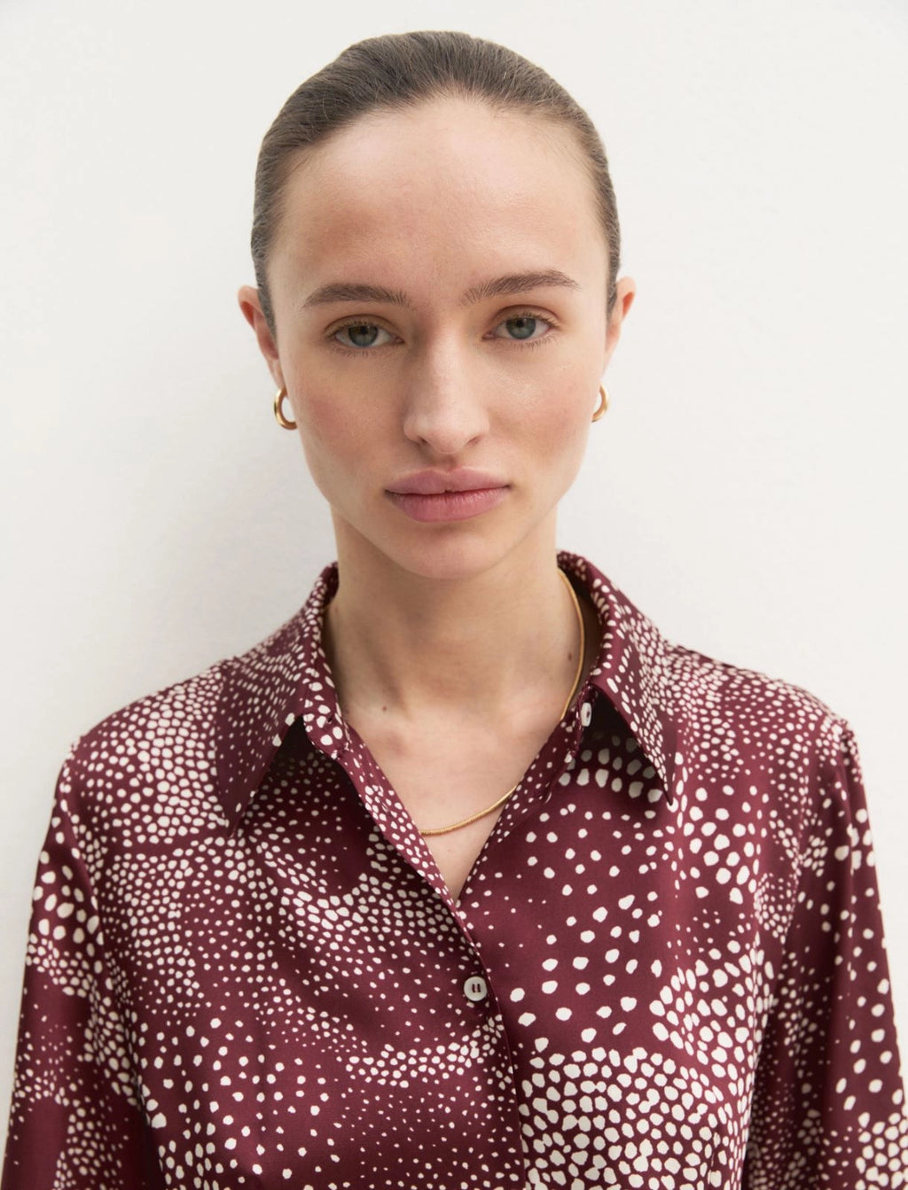 EBM-2625226081 EMMALARICO BURGANDY PRINTED DRESS