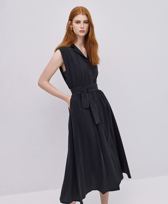 ACC-3402-405 BLACK SLEEVELESS DRESS