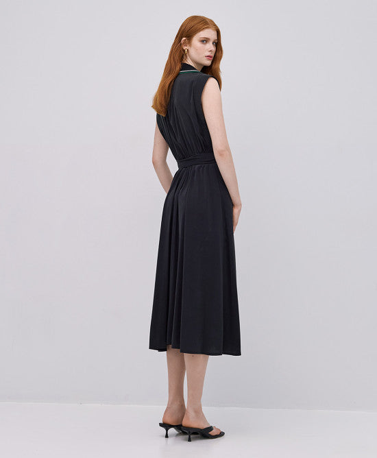 ACC-3402-405 BLACK SLEEVELESS DRESS