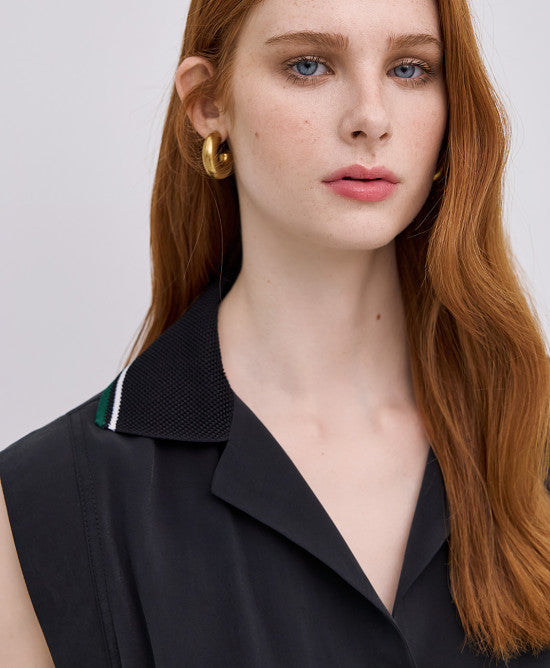 ACC-3402-405 BLACK SLEEVELESS DRESS