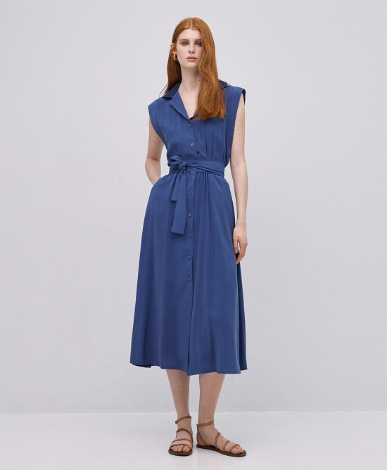 ACC-3402-405 BLUE SLEEVELESS DRESS