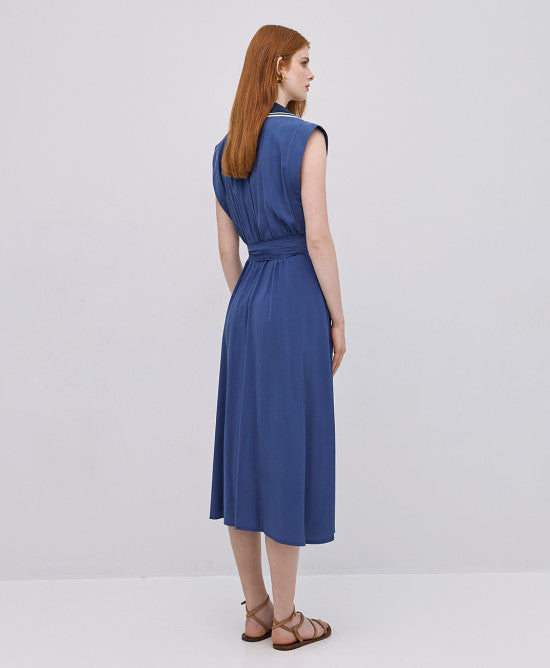 ACC-3402-405 BLUE SLEEVELESS DRESS
