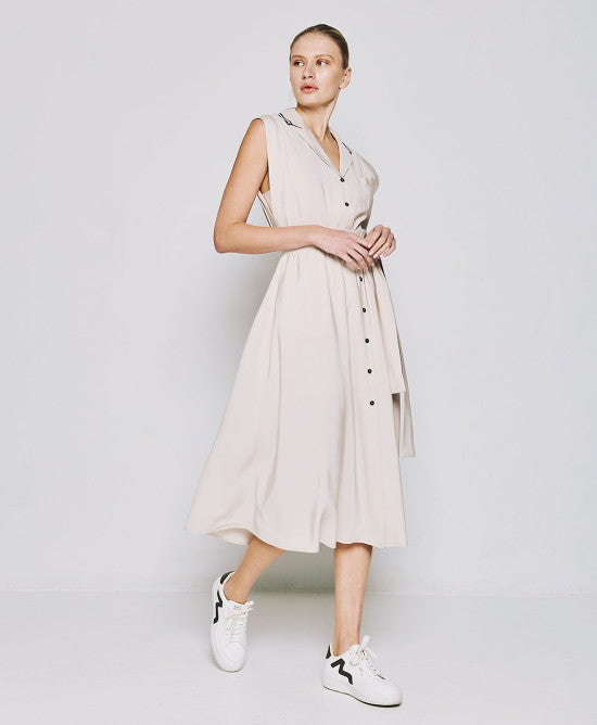 ACC-3402-405 VANILLA SLEEVELESS DRESS