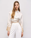 ACC-7030-0032 BEIGE TIE DYE BLOUE