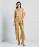 ACC-7059-467 GOLD LACE CROP BLOUE