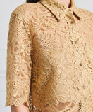 ACC-7059-467 GOLD LACE CROP BLOUE