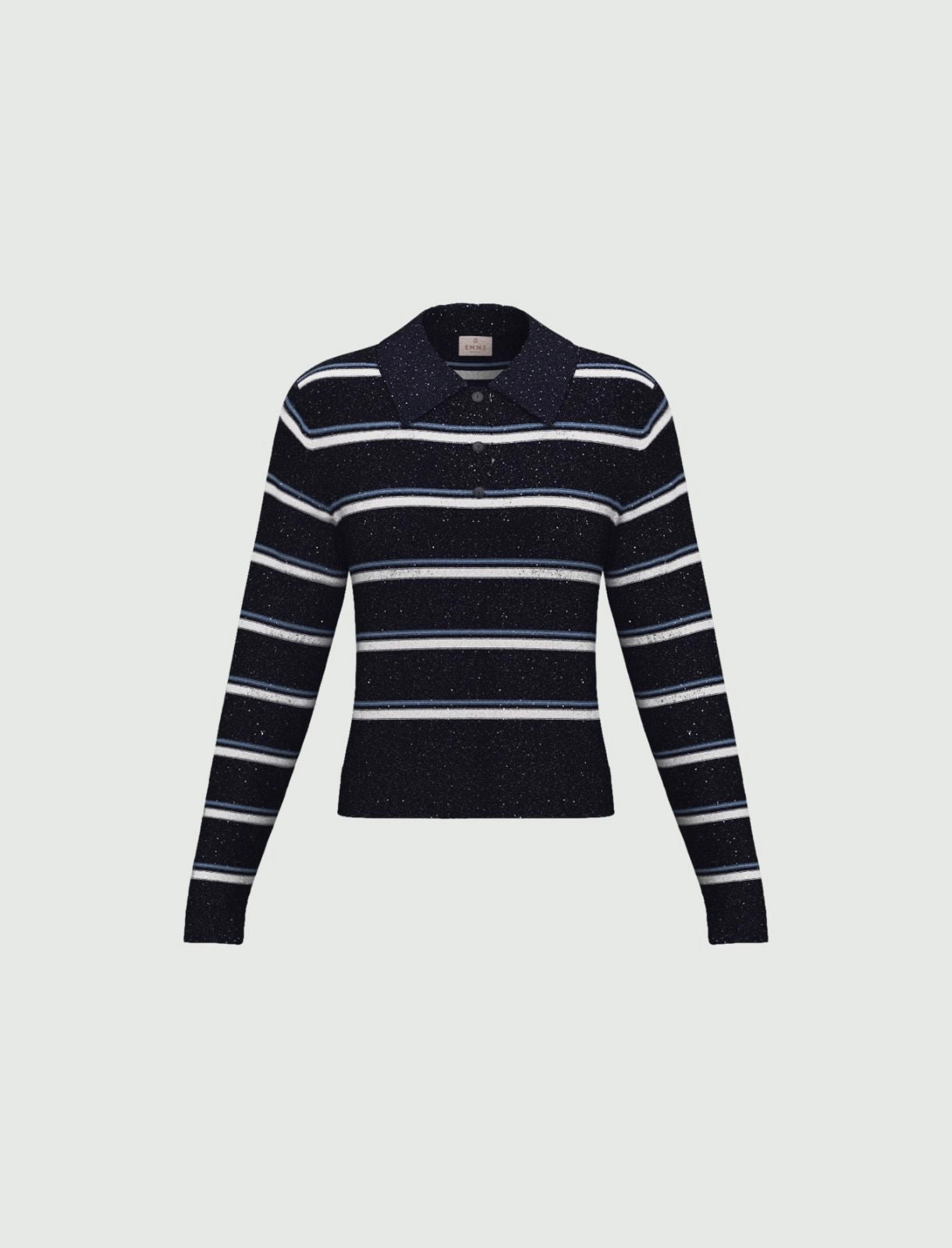 EBM-261536102 EMMABATE NAVY TRIPE TOP