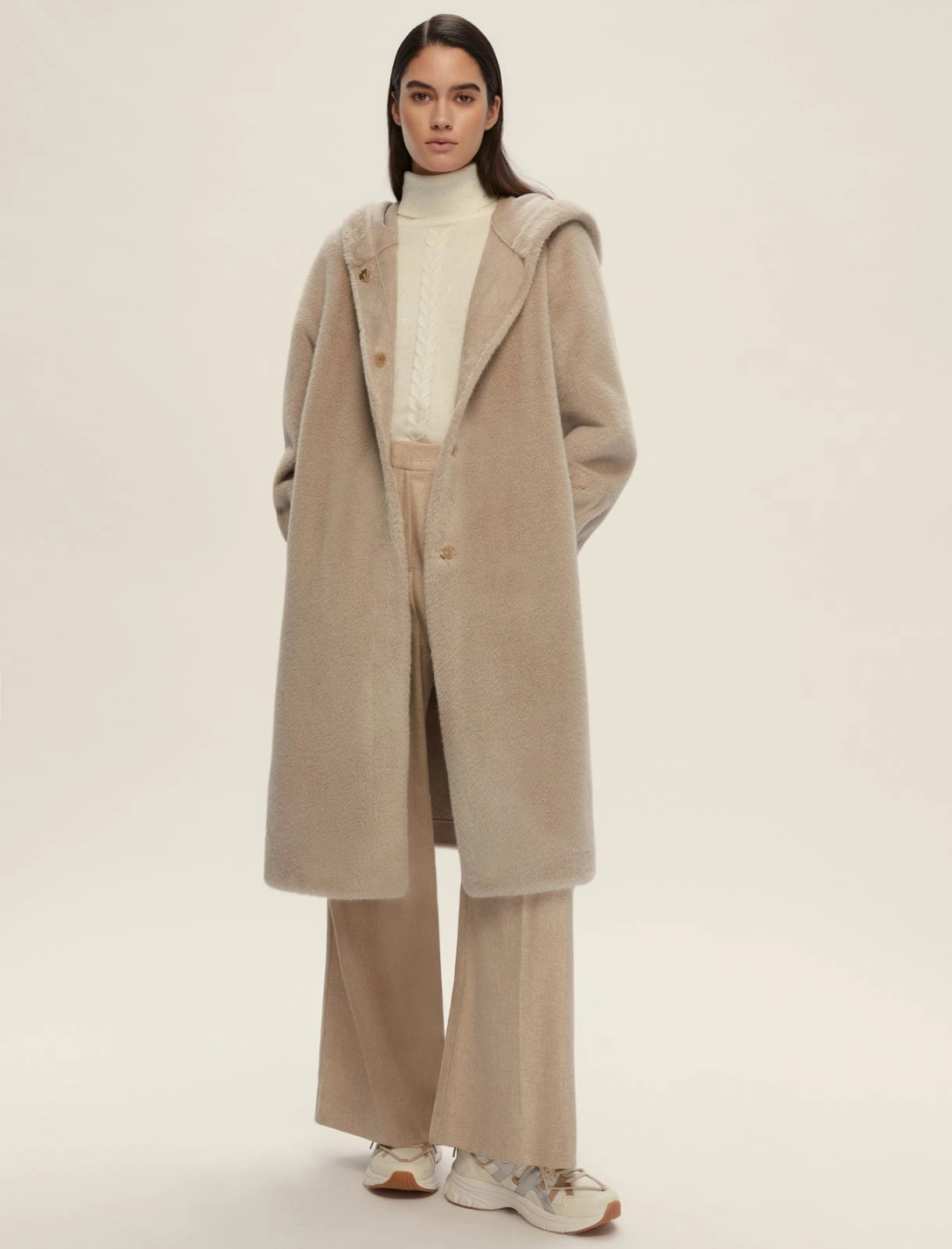 EBM-252545603 CALOTTA BLACK FUR COAT