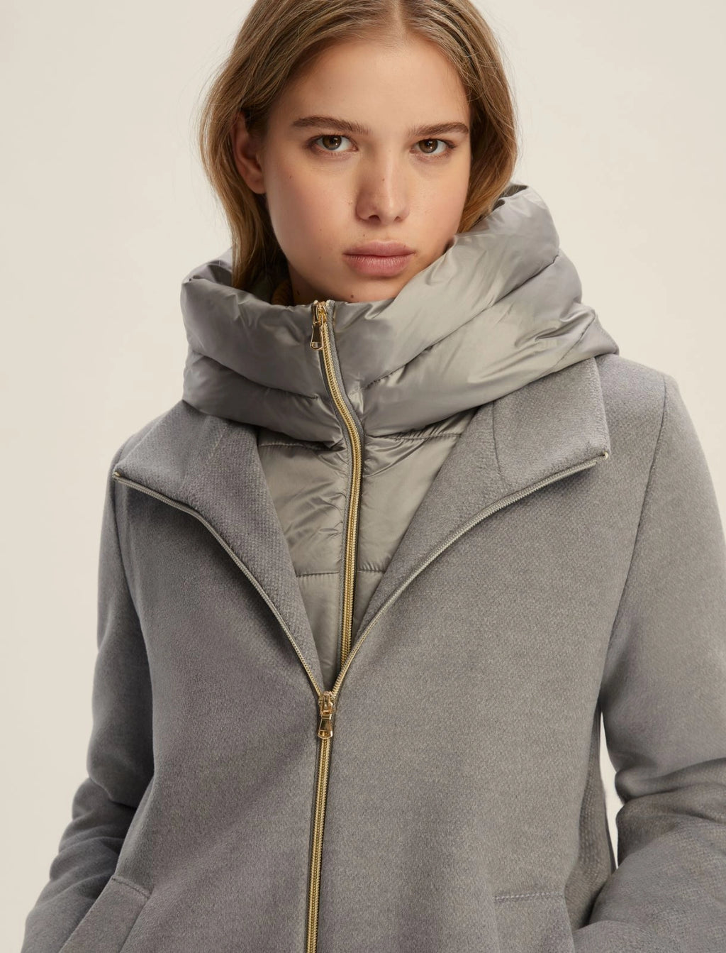 EBM-25254818 SORRISO BLACK PUFFER WOOL JACKET