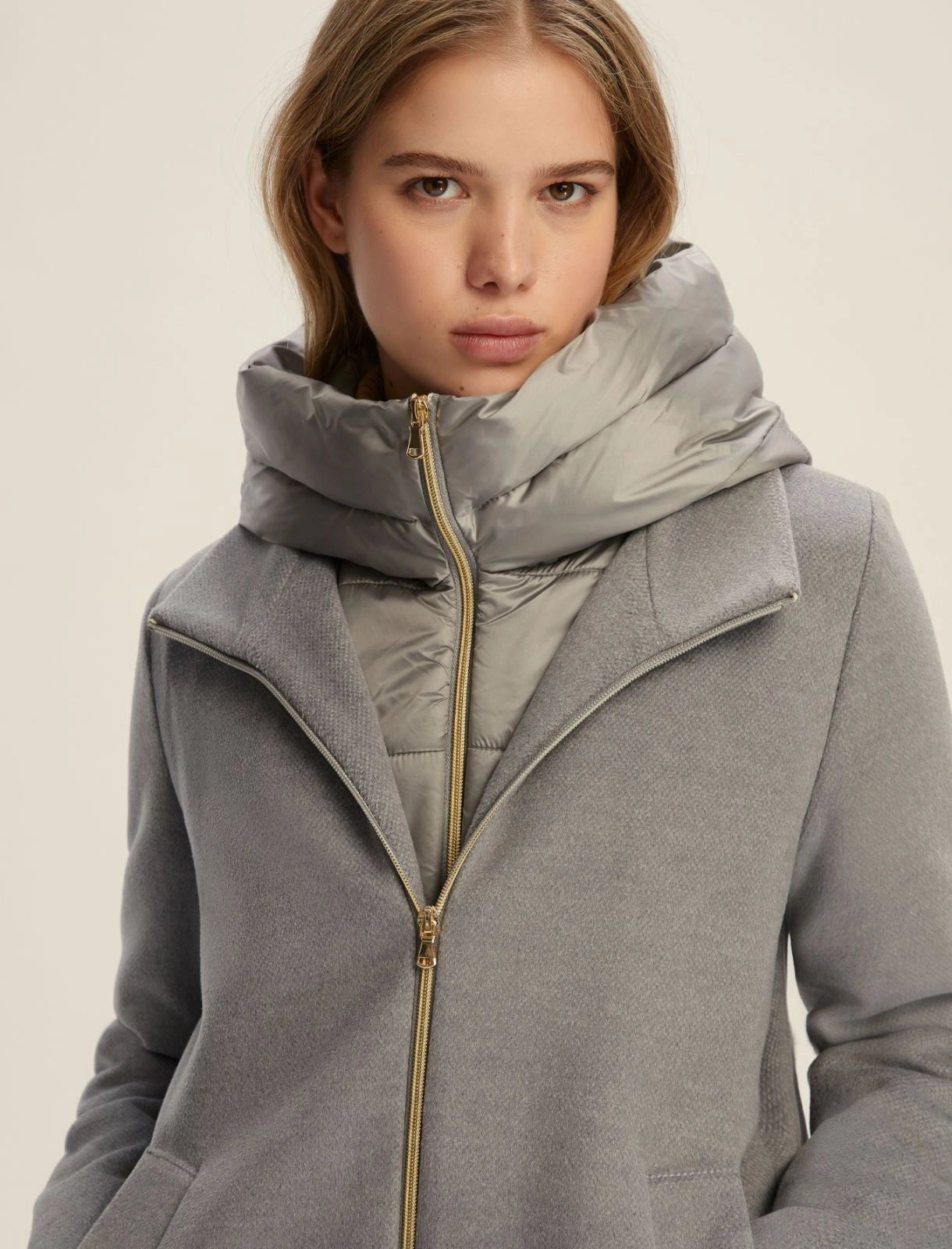EBM-25254818 SORRISO BLACK PUFFER WOOL JACKET