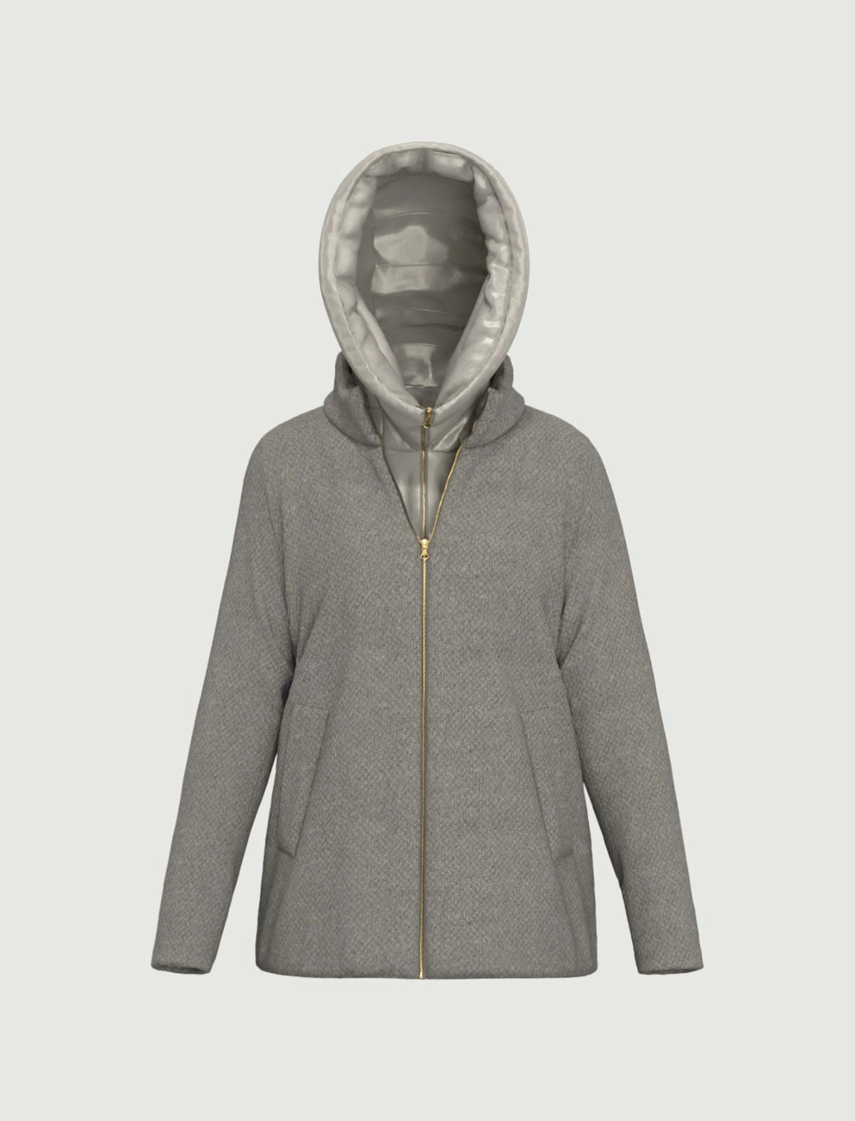 EBM-25254818 SORRISO BLACK PUFFER WOOL JACKET