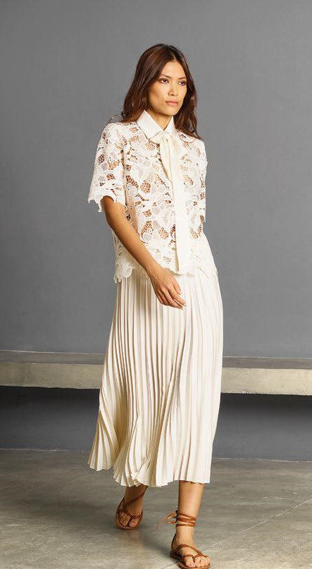Ivory lace blouse