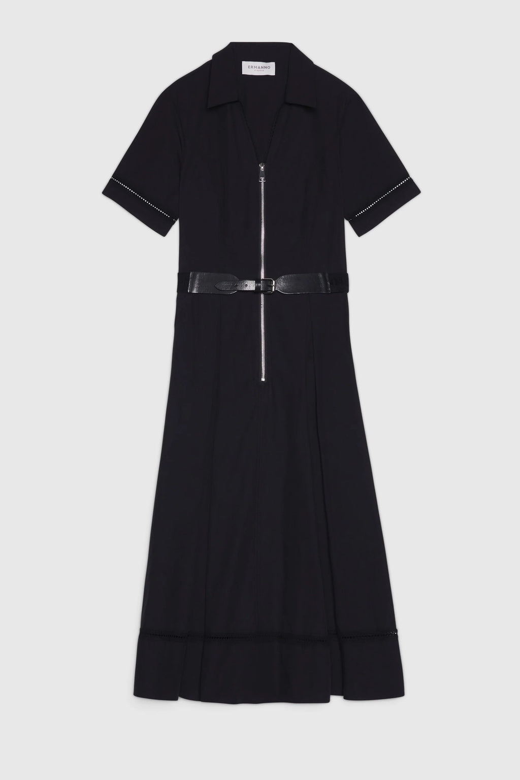ERF-D48EQ014 BLACK ZIP BELT DRESS