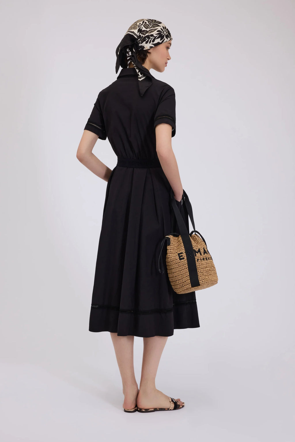 ERF-D48EQ014 BLACK ZIP BELT DRESS