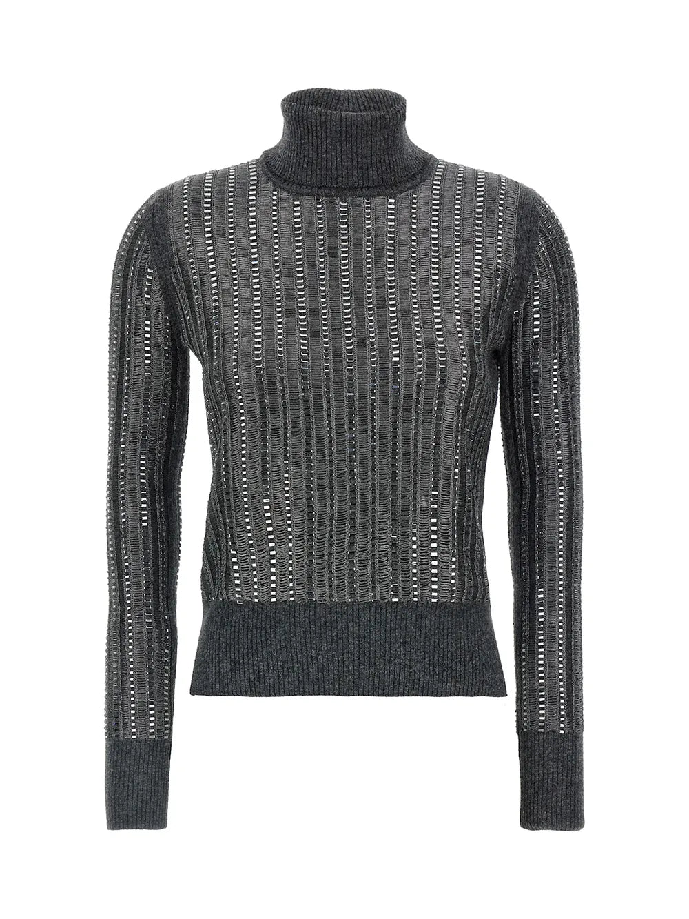 ERF-D49EM045E53 GREY SHIMMER TURTLENECK