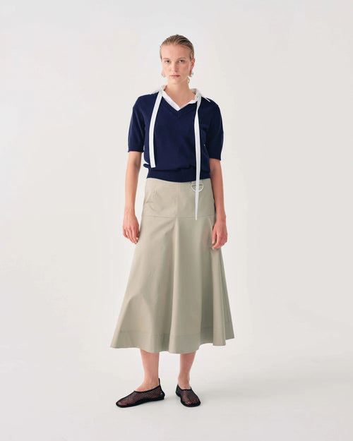 BEA-26FE5971GAB KHAKI PANEL SKIRT