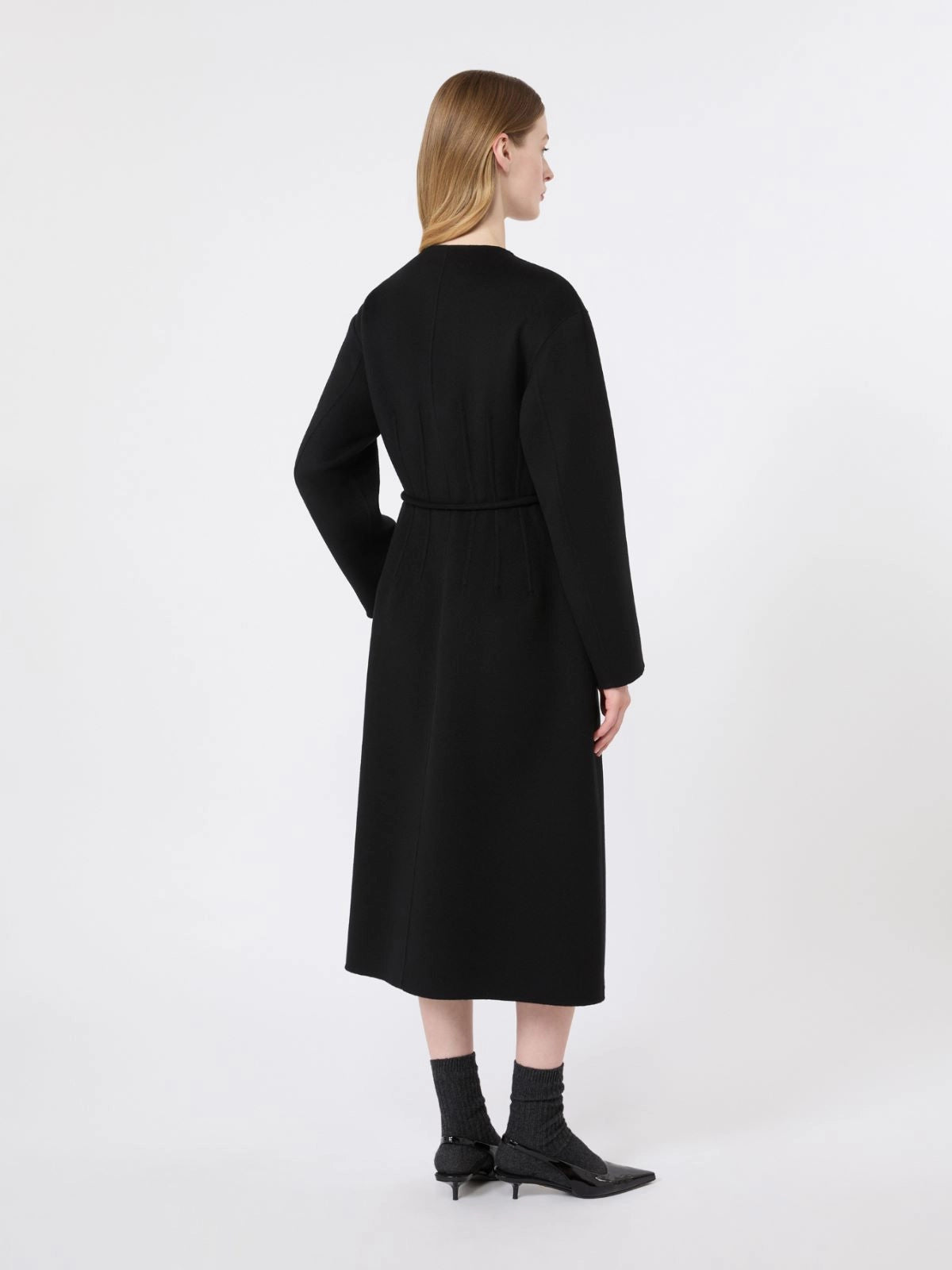 MAX-220101 MSTFIACRE BLACK ROPE TIE COAT