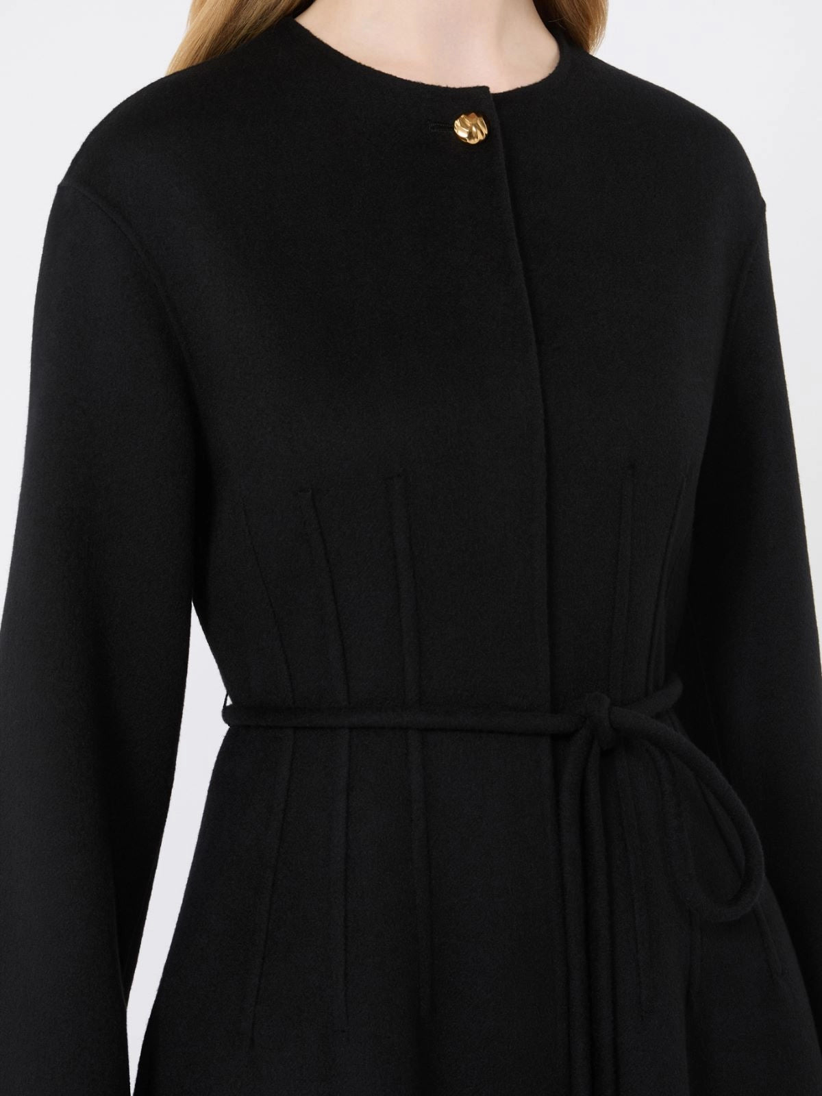 MAX-220101 MSTFIACRE BLACK ROPE TIE COAT