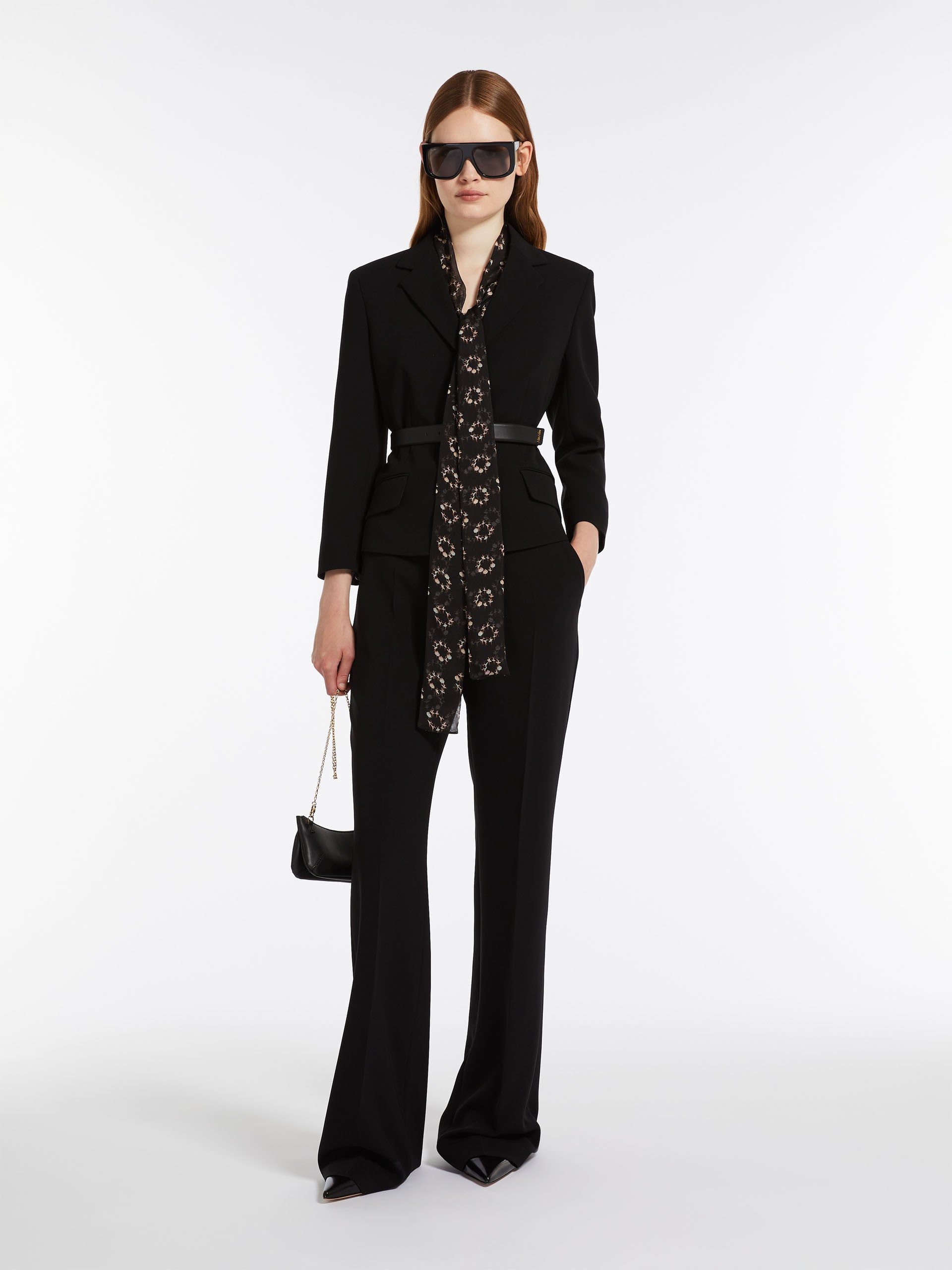 MAX-CANCAN BLACK BELTED BLAZER