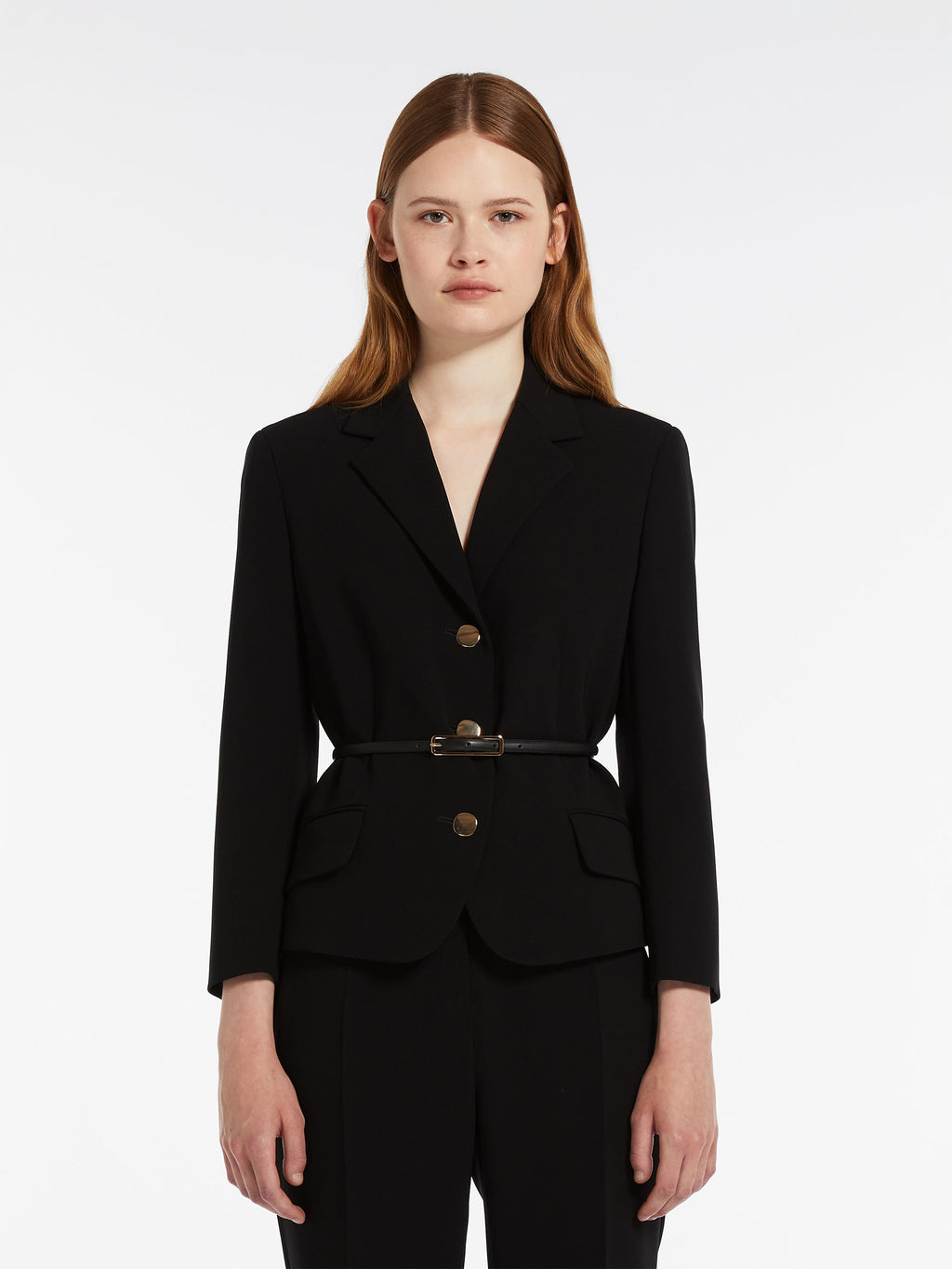 MAX-CANCAN BLACK BELTED BLAZER