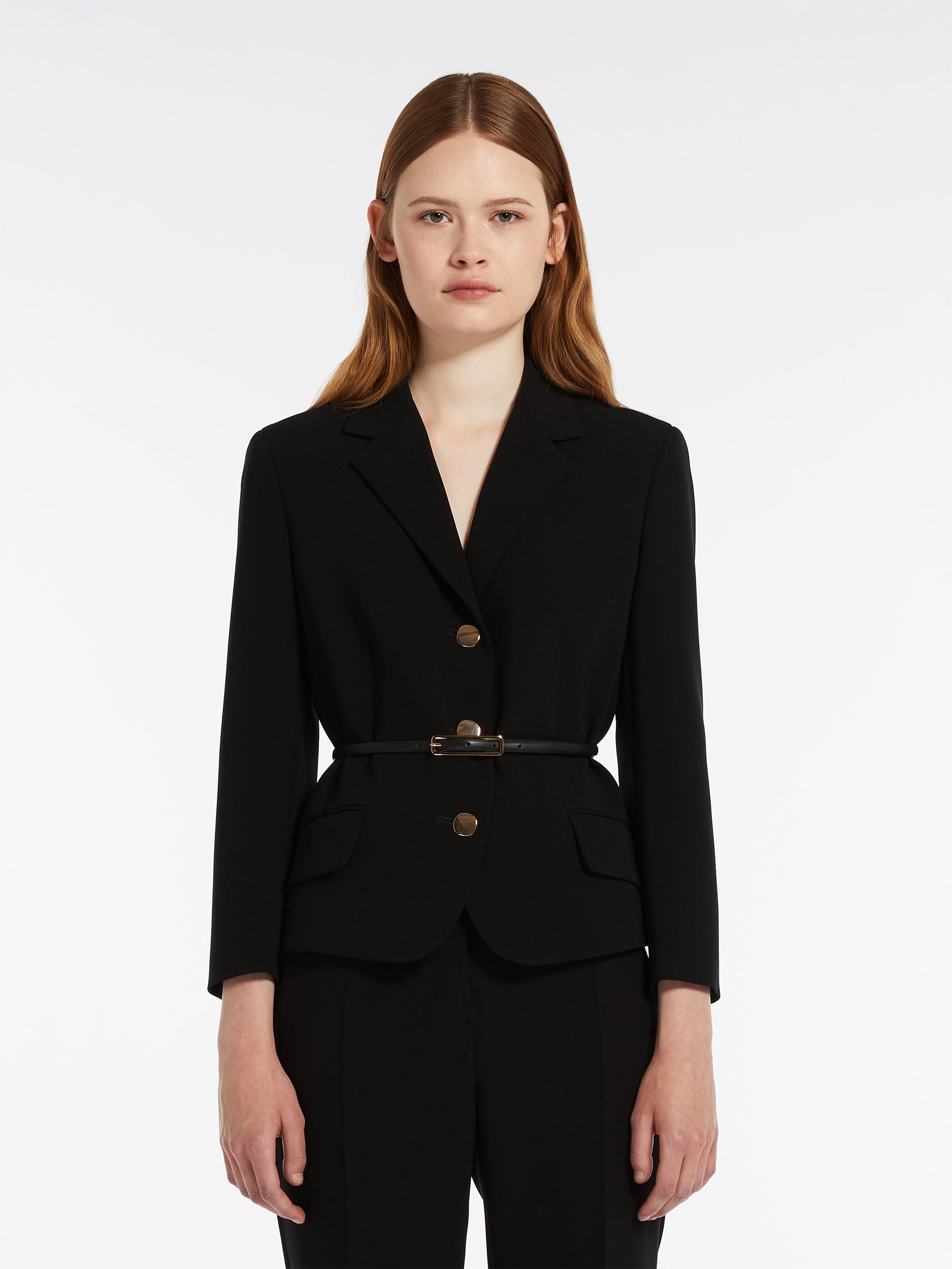 MAX-CANCAN BLACK BELTED BLAZER