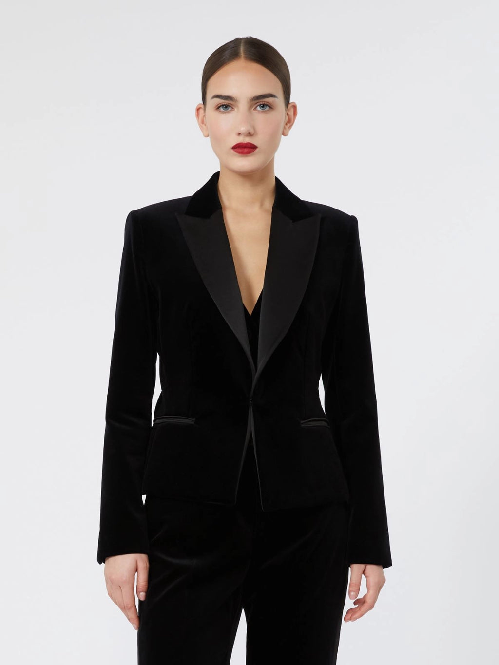MAX-262604601 MSEFILANTE BLACK VELVET JACKET