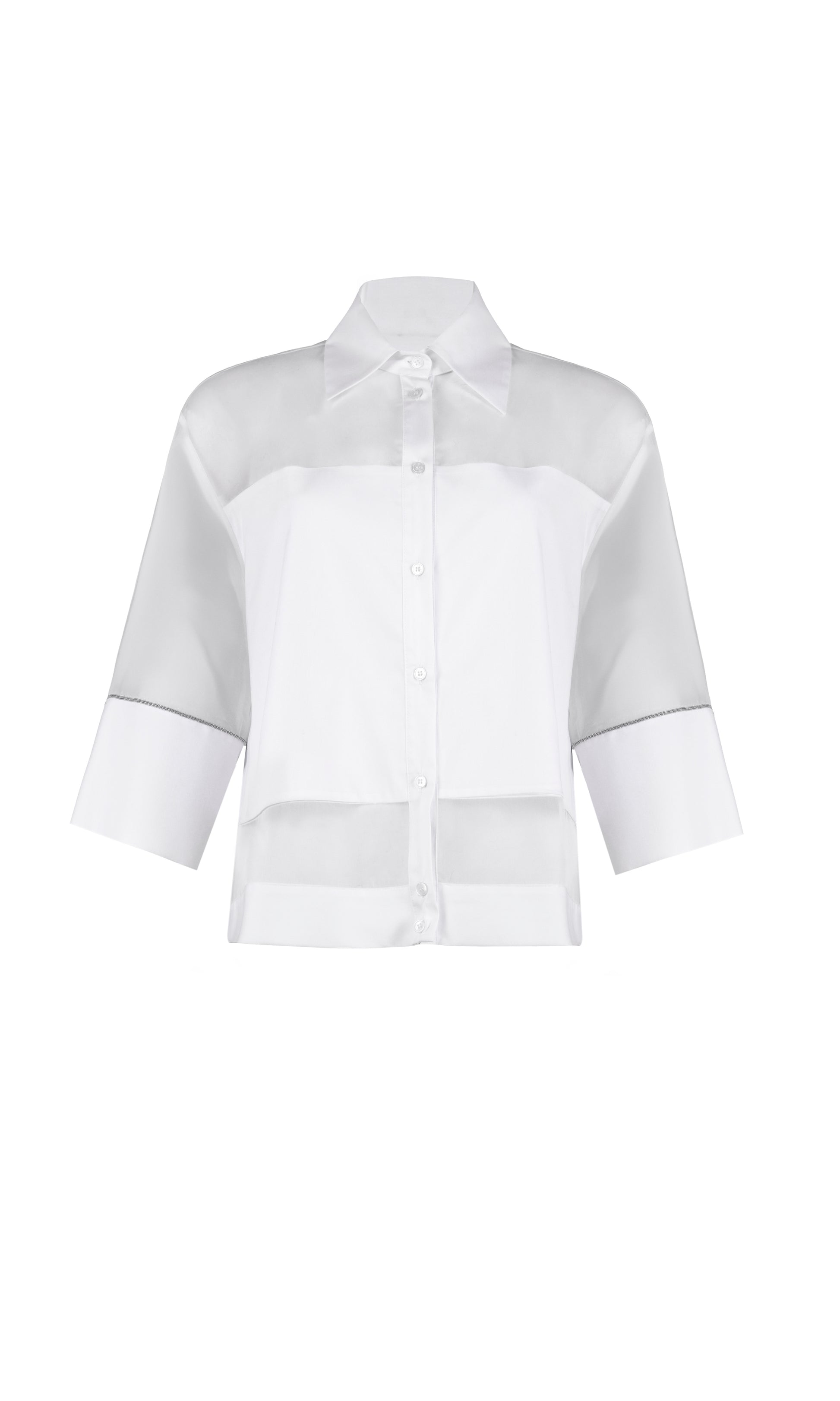 DXT-60607 BLACK ORGANZA BLOUSE