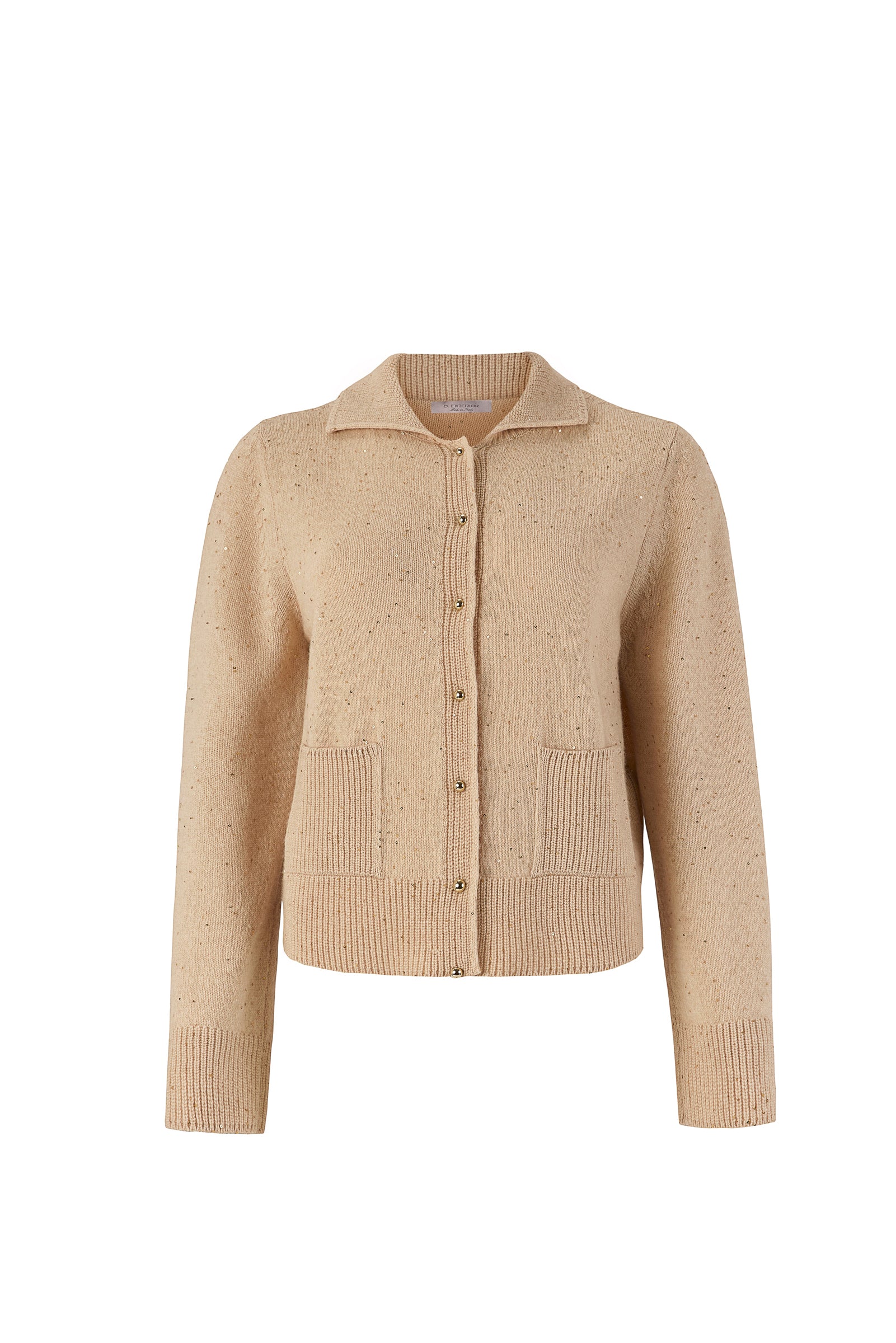 DXT-61105 BEIGE KNIT CARDIGAN