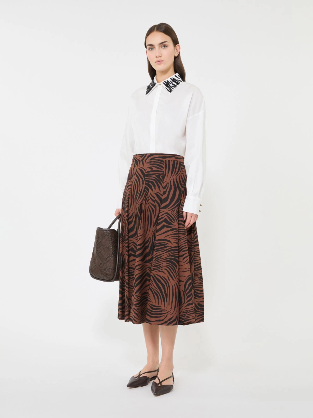 MAX-2111102 MSTGENE WHITE DETAIL BLOUSE