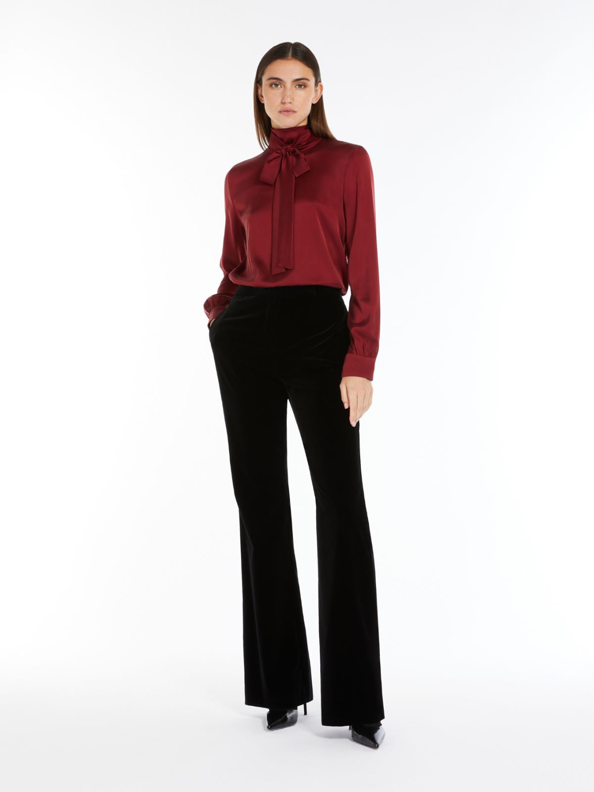MAX-2426116032 MARAT ROSE BOW BLOUSE