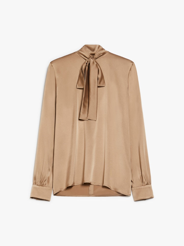 MAX-2426116032 MARAT IVORY BOW BLOUSE