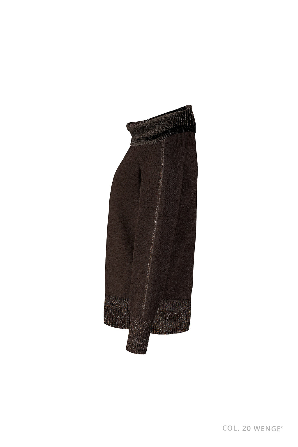 DXT-61426 BROWN OVERIZED TURTLENECK