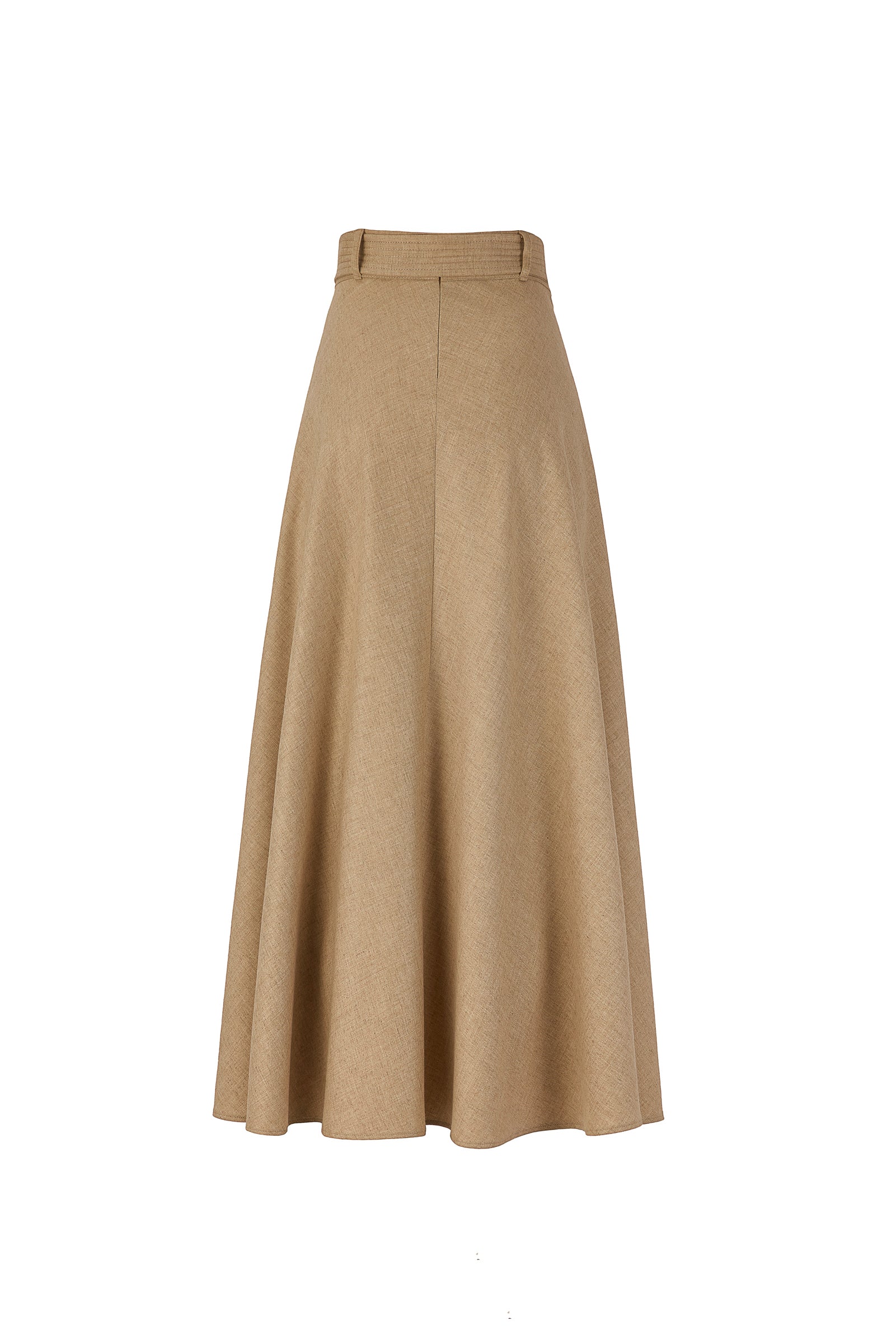 DXT-61763 BEIGE BELT SKIRT