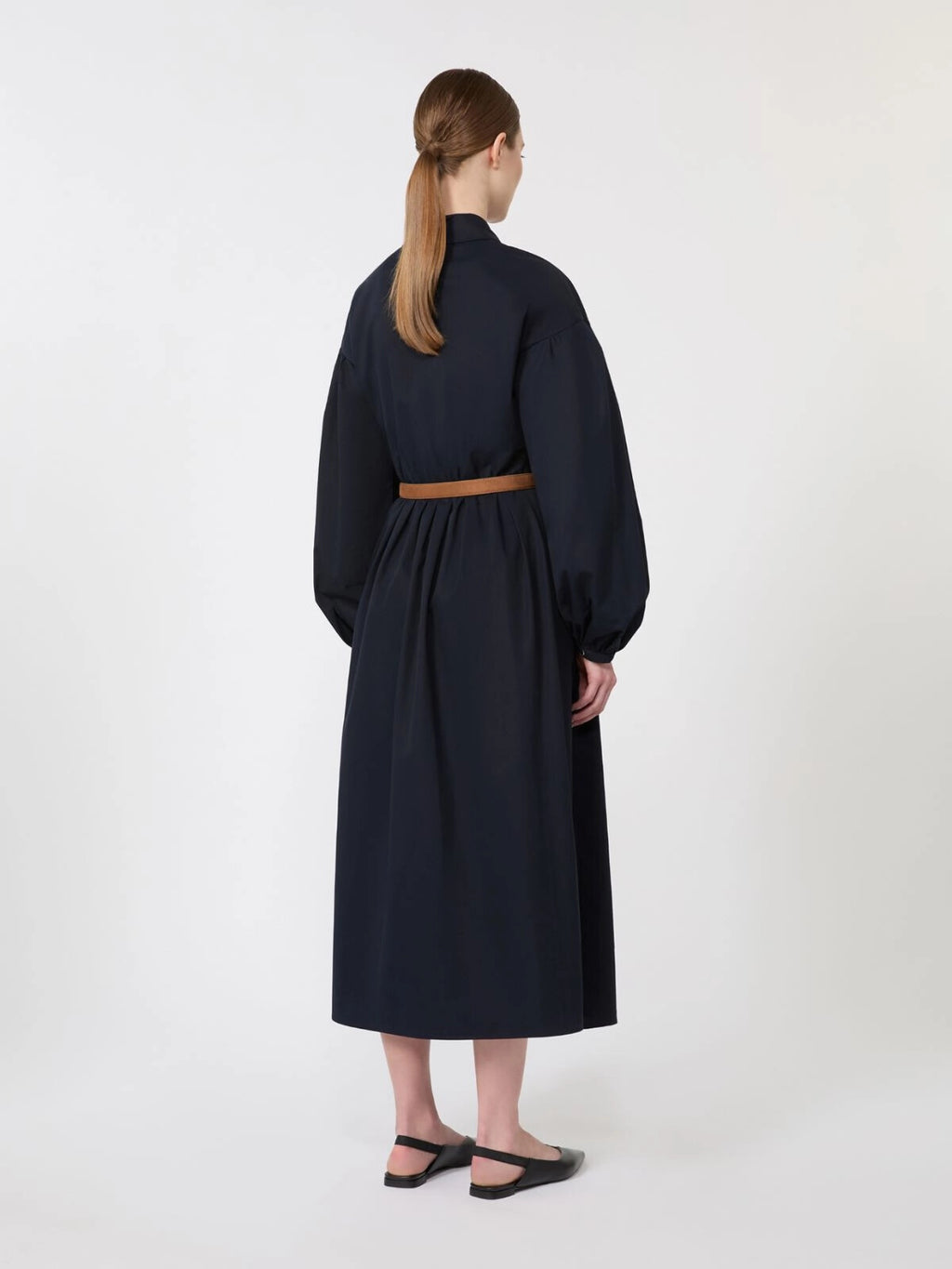 MAX-21221021 MSTMARMO NAVY&BROWN BELT DRESS