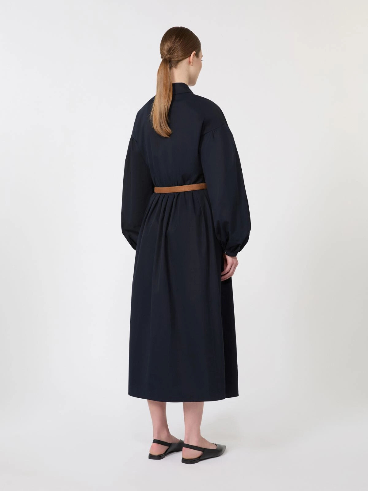 MAX-21221021 MSTMARMO NAVY&BROWN BELT DRESS