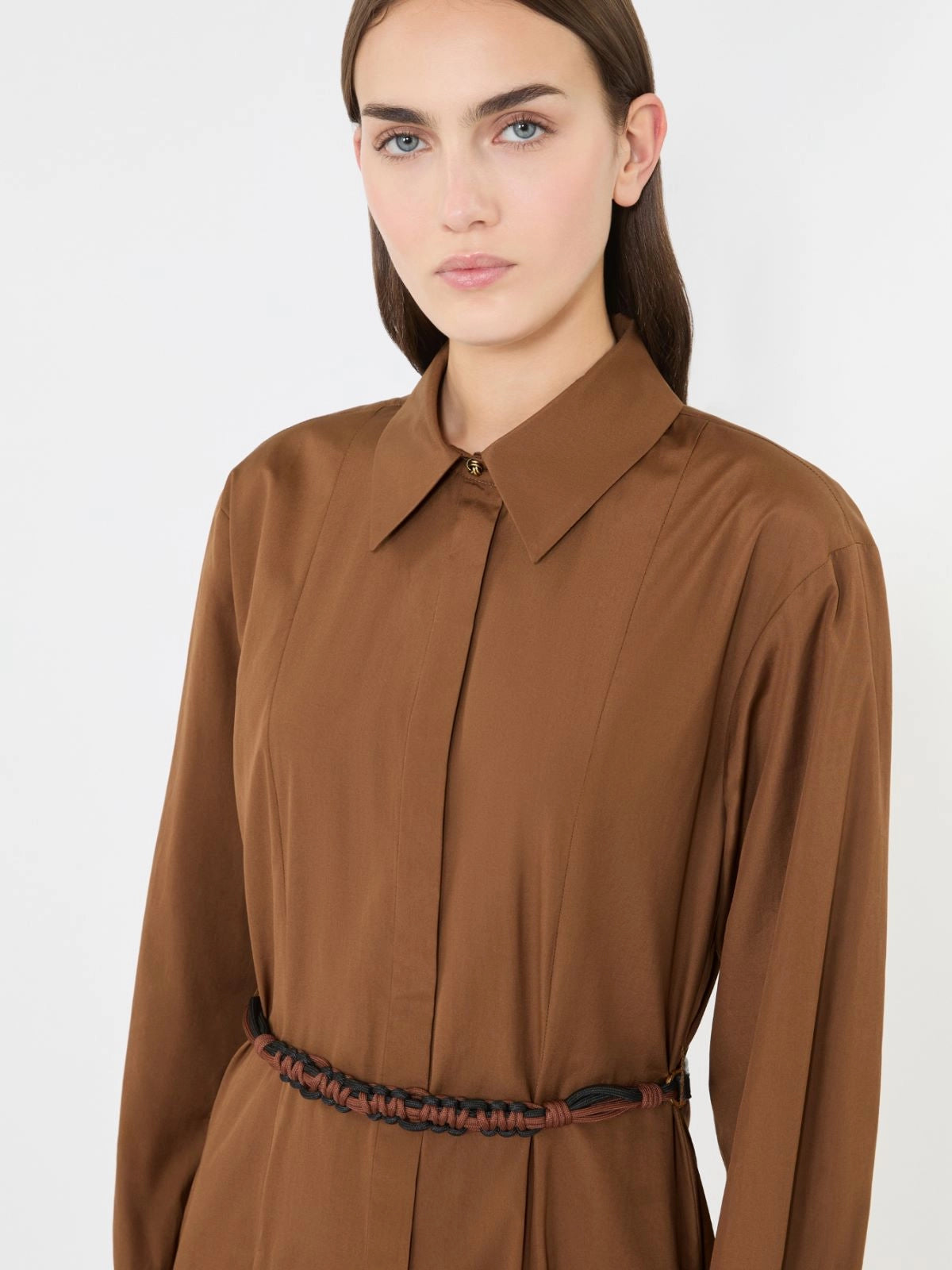 MAX-261622106 MSTAFFETTO SAND POPLIN DRESS