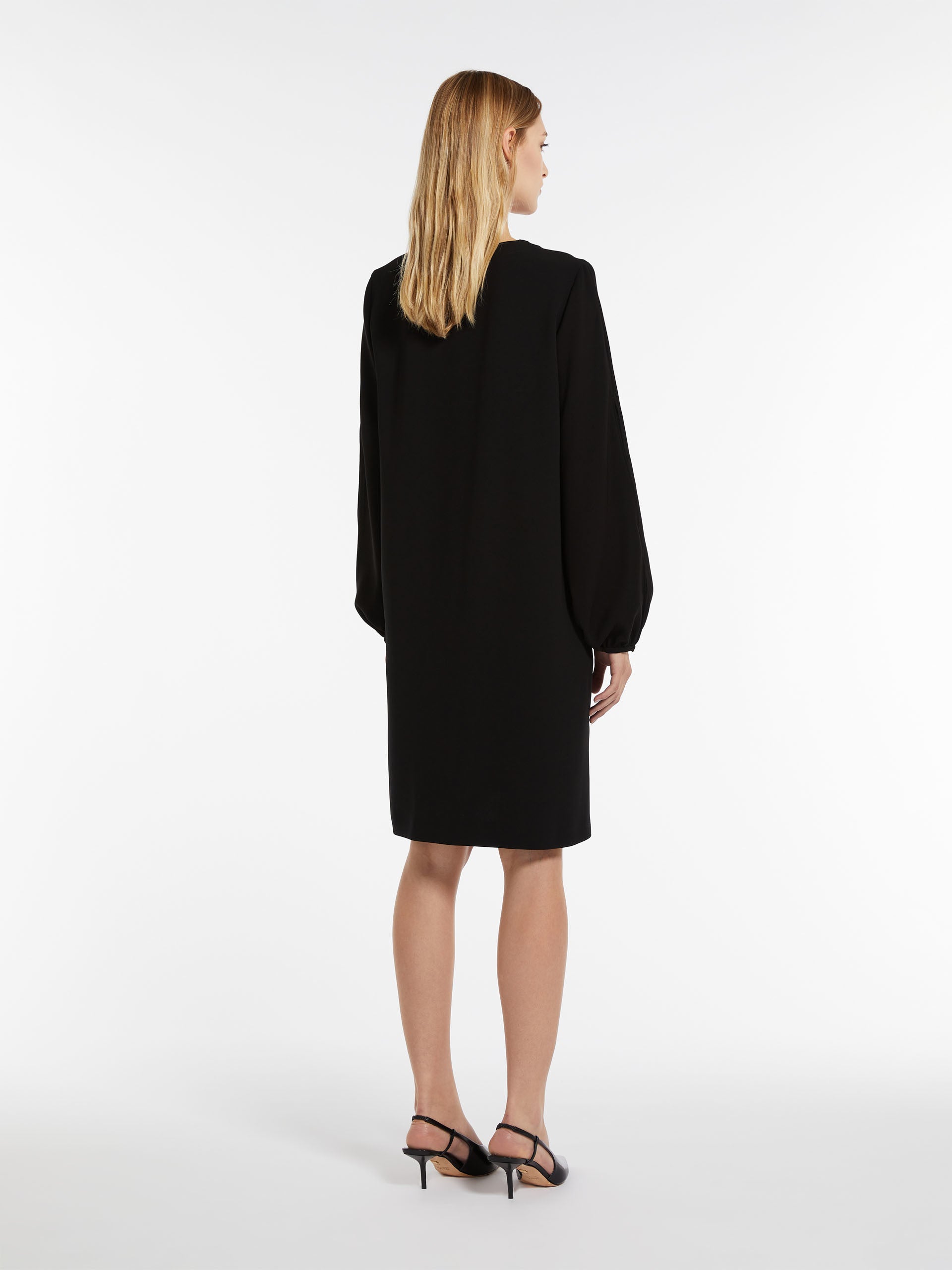 MAX-SANSA GOLD ZIP BLACK DRESS
