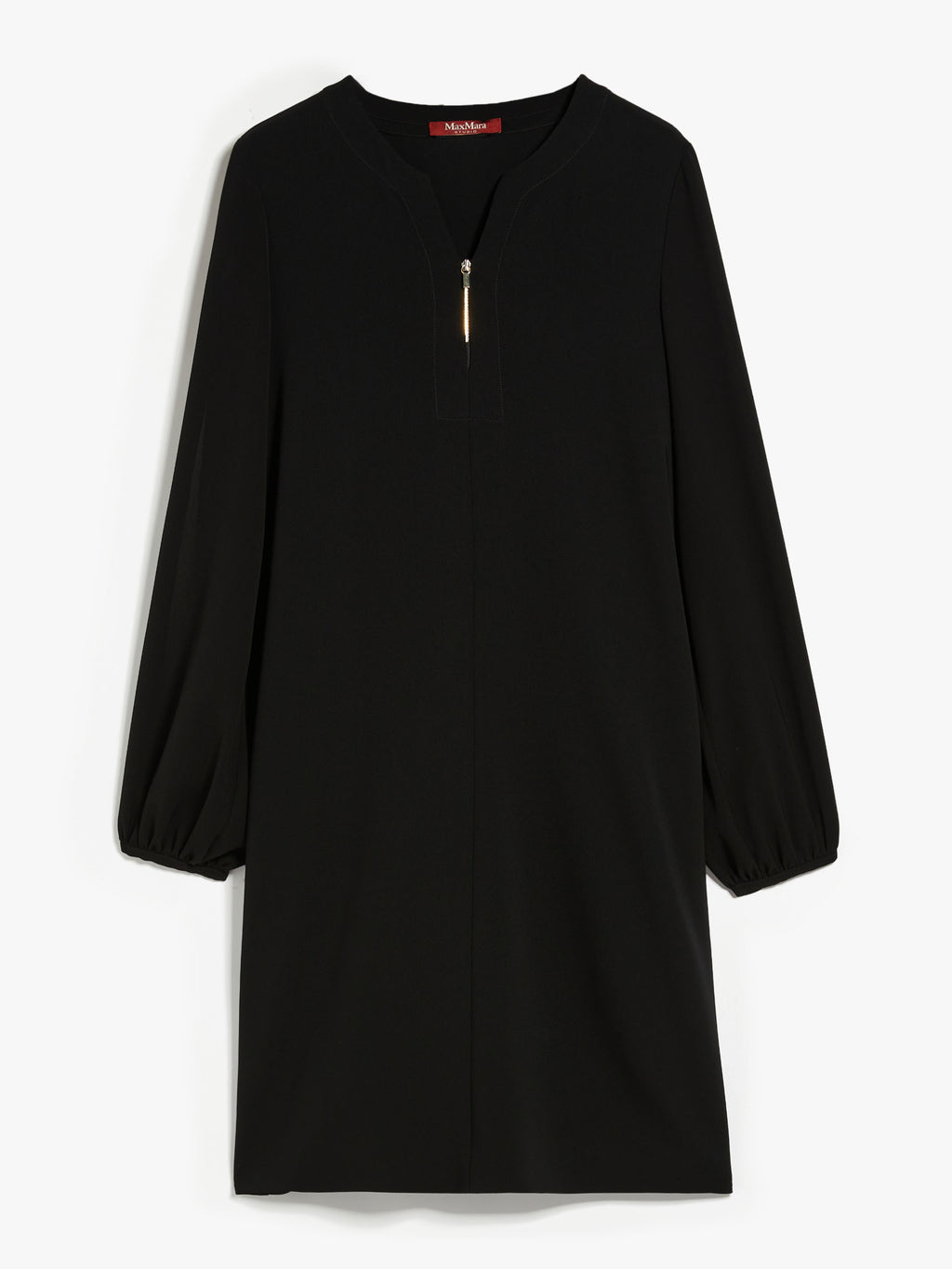 MAX-SANSA GOLD ZIP BLACK DRESS