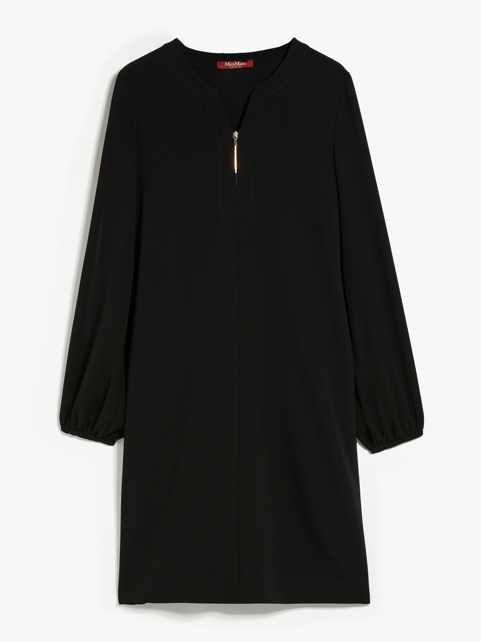 MAX-SANSA GOLD ZIP BLACK DRESS