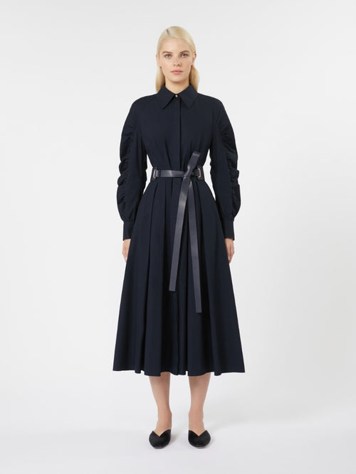 MAX-2526226131 VALDESE NAVY POPLIN SHIRT DRESS
