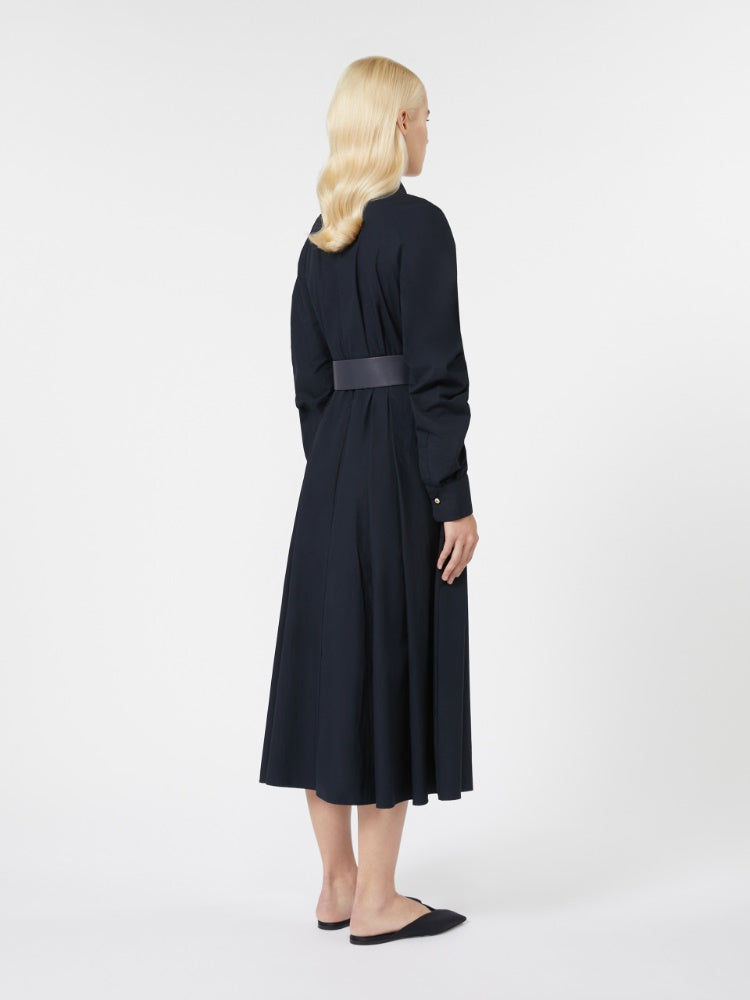 MAX-252622613 VALDESE NAVY POPLIN SHIRT DRESS