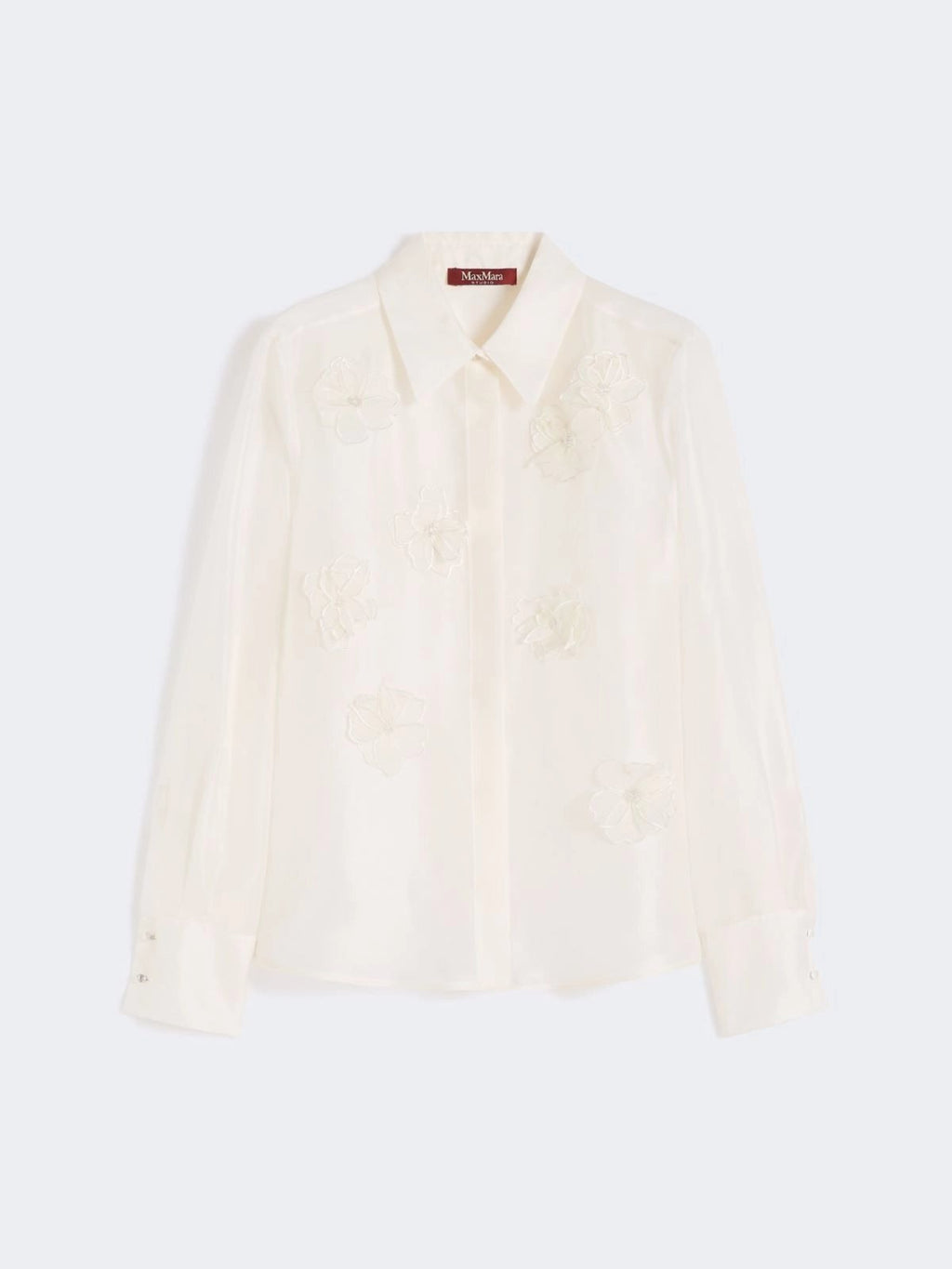 MAX-2121013 MSEAGI IVORY FLOWER BLOUSE