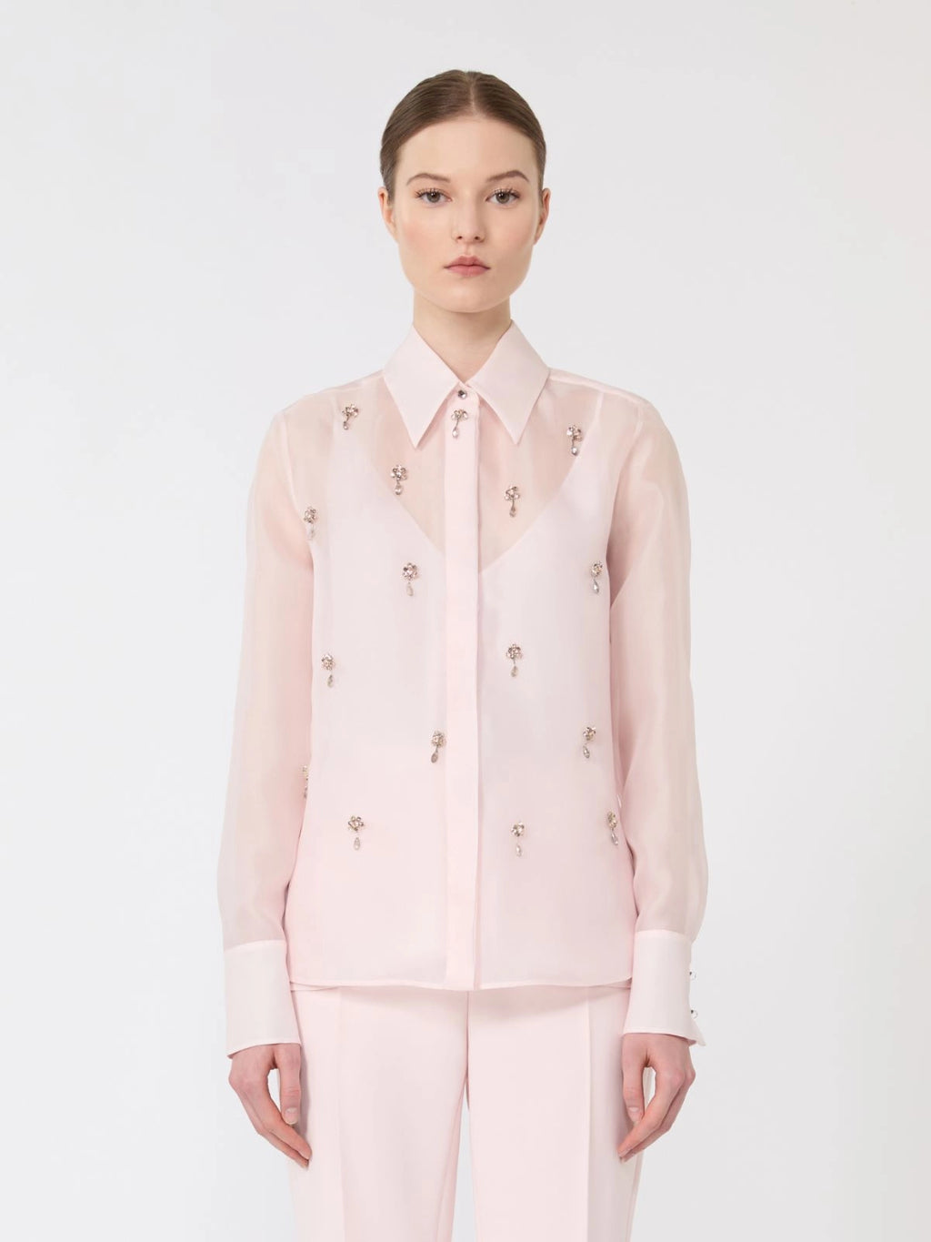 MAX-2616261013 MSEAGI PINK CRYSTALS BLOUSE