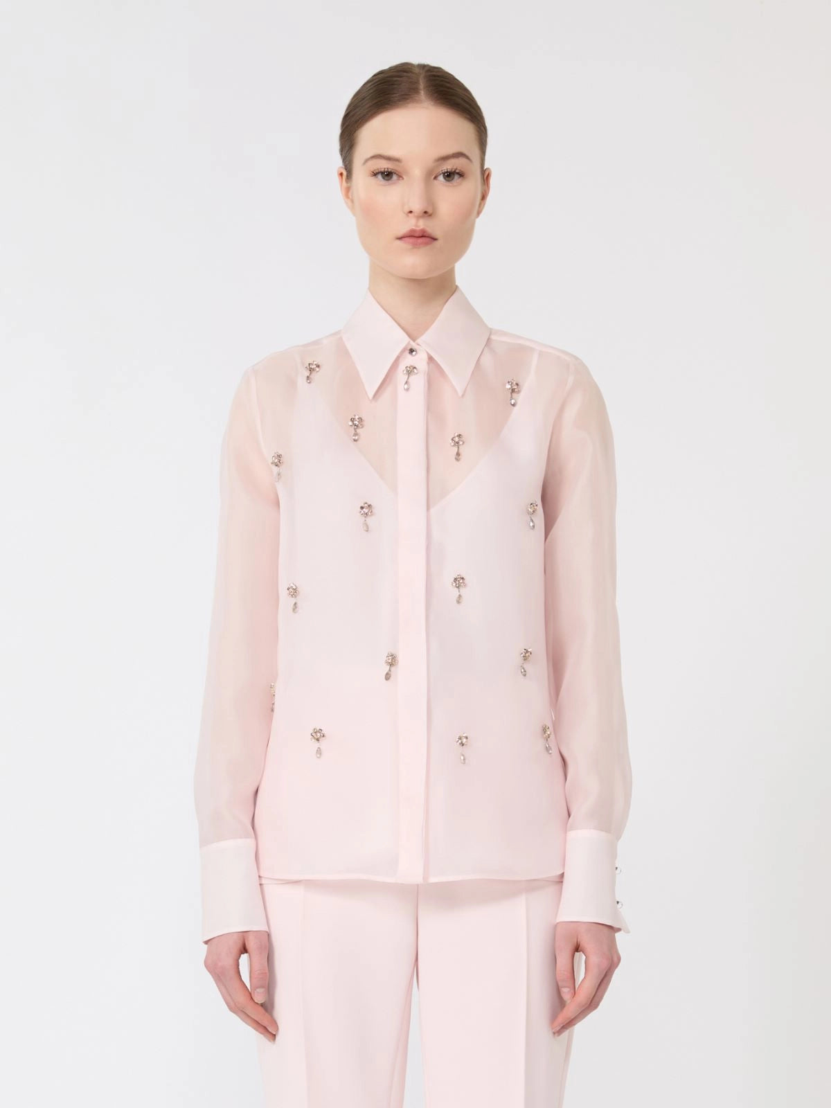 MAX-2616261013 MSEAGI PINK CRYSTALS BLOUSE
