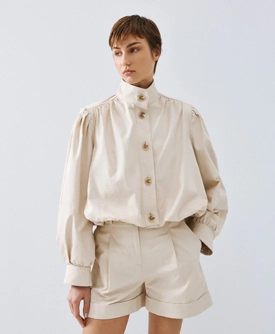 ACC-63-1020-856 VANILLA BUTTON JACKET
