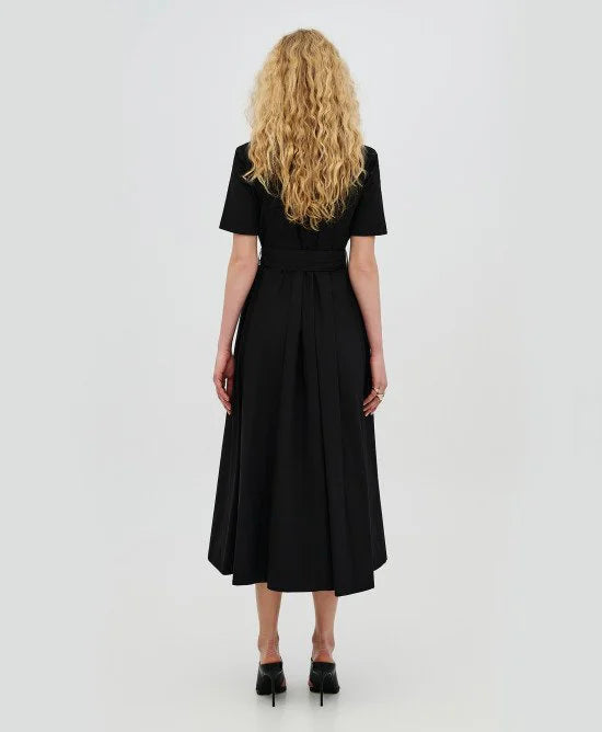 ACC-63-3318-187 BLACK POCKET SHIRT DRESS