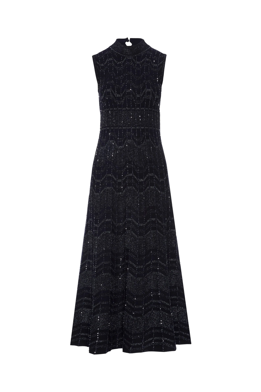 DXT-63355 NAVY SEQUIN KNIT DRE
